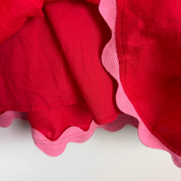 NWT Tuckernuck Hibiscus Red Linen Bella Dress Size S - Picture 10 of 16